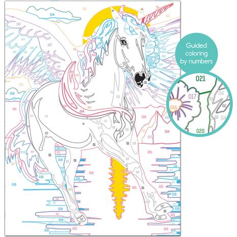 Paint And Frame Ζωγραφίζω Με Αριθμούς Magic Unicorn (1038-41016)