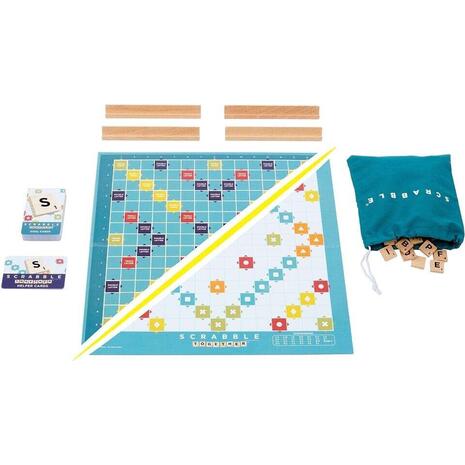 Επιτραπέζιο Scrabble 2 σε 1 με Ξύλινα Γράμματα (JLJ58)