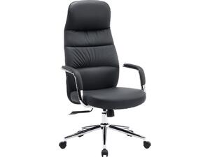 ΚΑΡΕΚΛΑ ΓΡΑΦΕΙΟΥ TEETER HM18355.01 ΜΑΥΡΟ PU ΔΕΡΜΑ--ΒΑΣΗ ΧΡΩΜΙΟΥ 67x66x121Υεκ