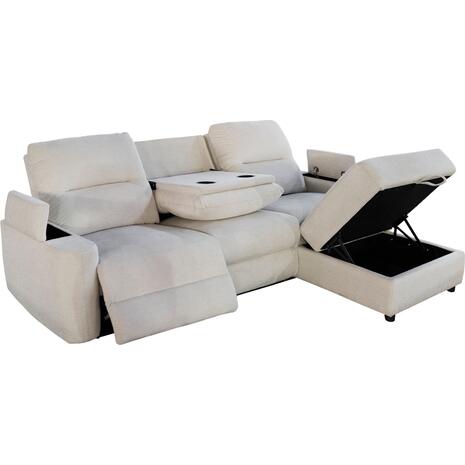 ΚΑΝΑΠΕΣ ΔΕΞΙΑ ΓΩΝΙΑ SYNTHIA HM3308.01R ΑΝΑΚΛΙΣΗ & ΑΠΟΘ.ΧΩΡΟΣ--ΜΠΕΖ 245x170x98Υεκ