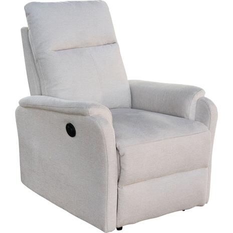 ΠΟΛΥΘΡΟΝΑ RELAX ΜΕ ΗΛΕΚΤΡΙΚΗ ΑΝΑΚΛΙΣΗ SYNTHIA HM3309.01 ΜΠΕΖ ΥΦΑΣΜΑ 75x86x100Yεκ