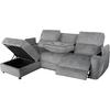 ΚΑΝΑΠΕΣ ΑΡΙΣΤΕΡΗ ΓΩΝΙΑ SYNTHIA HM3308.03L ΑΝΑΚΛΙΣΗ & ΑΠΟΘ.ΧΩΡΟΣ--ΓΚΡΙ 245x170x98Υεκ
