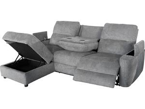 ΚΑΝΑΠΕΣ ΑΡΙΣΤΕΡΗ ΓΩΝΙΑ SYNTHIA HM3308.03L ΑΝΑΚΛΙΣΗ & ΑΠΟΘ.ΧΩΡΟΣ--ΓΚΡΙ 245x170x98Υεκ