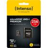 Κάρτα Μνήμης Intenso 256GB Micro SD - UHS-I - PREMIUM