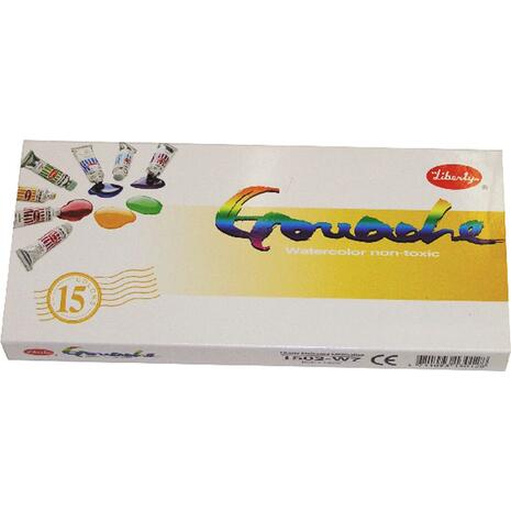 Τέμπερες LIBERTY gouache colors 7.5ml (15 τεμάχια)