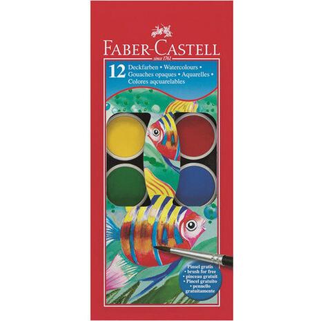 Νερομπογιές FABER - CASTELL σε σετ των 12 χρωμάτων (125012)