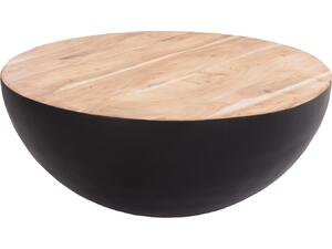 ΔΙΑΚΟΣΜΗΤΙΚΟ ΤΡΑΠΕΖΙ ΣΑΛΟΝΙΟΥ BOWL Φ90X37,5Yεκ. ΜΑΥΡΟ ΜΕ ΞΥΛΟ ΑΚΑΚΙΑΣ HM8717.21