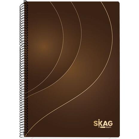 Τετράδιο σπιράλ Skag Gold & silver Α4 3 θεμάτων (Χάρτινο Εξώφυλλο) (303293) (Διάφορα χρώματα)