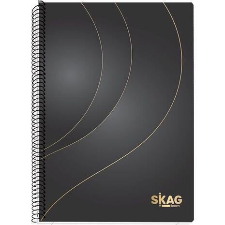 Τετράδιο σπιράλ Skag Gold & silver Α4 3 θεμάτων (Χάρτινο Εξώφυλλο) (303293) (Διάφορα χρώματα)