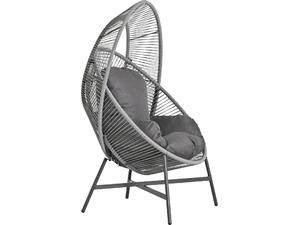 ΠΟΛΥΘΡΟΝΑ-ΦΩΛΙΑ RULER HM6506.01 ΓΚΡΙ ΜΕΤΑΛΛΟ-P.E.RATTAN-ΜΑΞΙΛΑΡΙΑ 90x85x154Υεκ