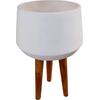 ΓΛΑΣΤΡΑ ΕΣΩΤ.ΧΩΡΟΥ QUAN HM4680.02L FIBER CEMENT ΛΕΥΚΟ--ΒΑΣΗ TEAK Φ38x62Υεκ