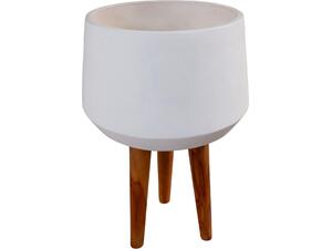 ΓΛΑΣΤΡΑ ΕΣΩΤ.ΧΩΡΟΥ QUAN HM4680.02L FIBER CEMENT ΛΕΥΚΟ--ΒΑΣΗ TEAK Φ38x62Υεκ