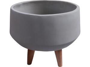 ΓΛΑΣΤΡΑ ΕΣΩΤ.ΧΩΡΟΥ QUAN HM4680.03S FIBER CEMENT ΓΚΡΙ--ΒΑΣΗ TEAK Φ37x36Υεκ