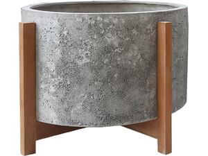 ΓΛΑΣΤΡΑ/ΚΑΣΠΟ ΕΣΩΤ.ΧΩΡΟΥ HOFF HM4682.03L FIBER CEMENT ΓΚΡΙ-TEAK ΒΑΣΗ Φ50x35Υεκ