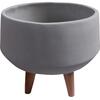 ΓΛΑΣΤΡΑ ΕΣΩΤ.ΧΩΡΟΥ QUAN HM4680.03S FIBER CEMENT ΓΚΡΙ--ΒΑΣΗ TEAK Φ37x36Υεκ