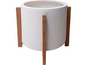 ΓΛΑΣΤΡΑ/ΚΑΣΠΟ ΕΣΩΤ.ΧΩΡΟΥ HOFF HM4682.02M FIBER CEMENT ΛΕΥΚΟ-TEAK ΒΑΣΗ Φ40x39Υεκ