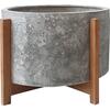 ΓΛΑΣΤΡΑ ΕΣΩΤ.ΧΩΡΟΥ HOFF HM4682.03L FIBER CEMENT ΓΚΡΙ-TEAK ΒΑΣΗ Φ50x35Υεκ
