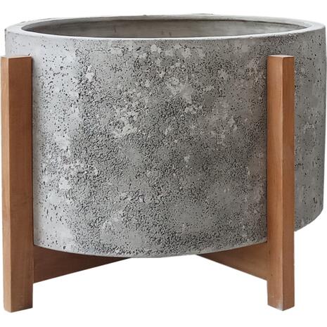 ΓΛΑΣΤΡΑ ΕΣΩΤ.ΧΩΡΟΥ HOFF HM4682.03L FIBER CEMENT ΓΚΡΙ-TEAK ΒΑΣΗ Φ50x35Υεκ