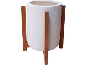 ΓΛΑΣΤΡΑ/ΚΑΣΠΟ ΕΣΩΤ.ΧΩΡΟΥ HOFF HM4682.02S FIBER CEMENT ΛΕΥΚΟ-TEAK ΒΑΣΗ Φ33x42Υεκ