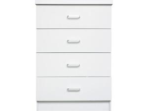 DRAWER Συρταριέρα με 4 Συρτάρια, Απόχρωση Άσπρο (Ε7396,1)