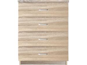 DRAWER Συρταριέρα με 4 Συρτάρια, Απόχρωση Sonoma (Ε7396,2)
