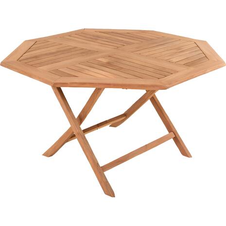 ΤΡΑΠΕΖΙ ΠΟΛΥΓΩΝΟ ΠΤΥΣΣΟΜΕΝΟ KARLIN HM6618 ΞΥΛΟ TEAK ΣΕ ΦΥΣΙΚΟ ΧΡΩΜΑ 120x120x75Yεκ.