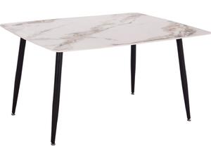 ΤΡΑΠΕΖΙ RAVEN HM18149.04 ΚΕΡΑΜΙΚΟ TOP ΜΕ ΟΨΗ ΛΕΥΚΟ/ΚΑΦΕ ΜΑΡΜΑΡΟ 140x80x74Υεκ.