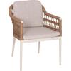 ΠΟΛΥΘΡΟΝΑ BOXER HM6556.02 ΑΛΟΥΜΙΝΙΟ & OLEFIN ΜΠΕΖ-TWIST WICKER 58x60x80Yεκ (σετ 2 τεμαχίων)