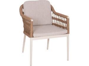 ΠΟΛΥΘΡΟΝΑ BOXER HM6556.02 ΑΛΟΥΜΙΝΙΟ & OLEFIN ΜΠΕΖ-TWIST WICKER 58x60x80Yεκ (σετ 2 τεμαχίων)
