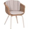 ΠΟΛΥΘΡΟΝΑ VICTUS HM6559.02 ΑΛΟΥΜΙΝΙΟ & OLEFIN ΜΠΕΖ-TWIST WICKER 60x62x76Yεκ (σετ 2 τεμαχίων)
