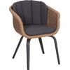 ΠΟΛΥΘΡΟΝΑ VICTUS HM6559.01 ΑΛΟΥΜΙΝΙΟ & OLEFIN ΓΚΡΙ-TWIST WICKER 60x62x76Yεκ (σετ 2 τεμαχίων)