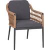 ΠΟΛΥΘΡΟΝΑ BOXER HM6556.01 ΑΛΟΥΜΙΝΙΟ & OLEFIN ΓΚΡΙ-TWIST WICKER 58x60x80Yεκ (σετ 2 τεμαχίων)