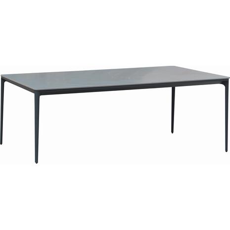 ΤΡΑΠΕΖΙ ΤΡΑΠΕΖΑΡΙΑΣ STAD HM6558.01 ΓΚΡΙ ΑΛΟΥΜΙΝΙΟ & SINTERED STONE TOP 220x100x74Υεκ