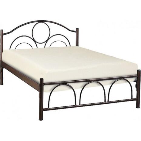 ΜΕΤΑΛΛIKO ΚΡΕΒΑΤΙ ΚΥΚΛΟΣ 150x200x90Yεκ. ΚΑΦΕ HM10366.01