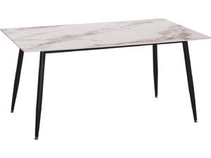 ΤΡΑΠΕΖΙ RAVEN HM18150.04 ΚΕΡΑΜΙΚΟ TOP ΜΕ ΟΨΗ ΛΕΥΚΟ/ΚΑΦΕ ΜΑΡΜΑΡΟ 160x80x74Υεκ.