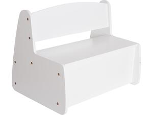 ΠΑΓΚΑΚΙ ΠΑΙΔΙΚΟ ΜΕ ΑΠΟΘ.ΧΩΡΟ RICKI HM18342.03 MDF & ΚΟΝΤΡΑΠΛΑΚΕ ΛΕΥΚΟ 63x43x47Υεκ