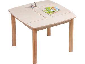 ΤΡΑΠΕΖΑΚΙ ΠΑΙΔΙΚΟ ΜΕ ΑΠΟΘ.ΧΩΡΟΥΣ RICKI HM18339.01 MDF & ΣΥΜΗΔΑ ΣΕ ΦΥΣΙΚΟ 65x65x47Υεκ