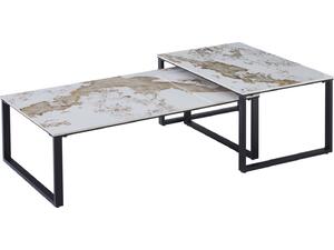 ΤΡΑΠΕΖΙ ΣΑΛΟΝΙΟΥ 2ΤΜΧ TERREN HM18365.01 ΜΕΤΑΛΛΟ--SINTERED STONE PANDORA 120x70x45Υεκ