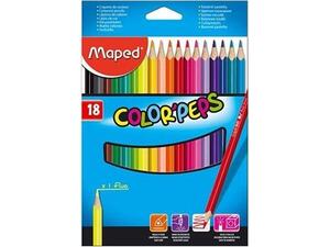 Ξυλομπογιές MAPED Color' Peps (πακέτο 18 τεμαχίων)