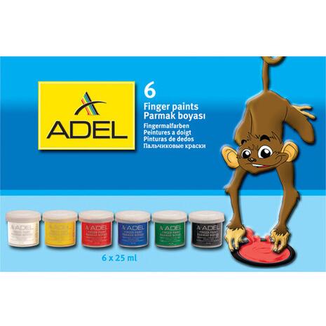 Δακτυλομπογιές ADEl colors 25ml (6 τεμάχια)