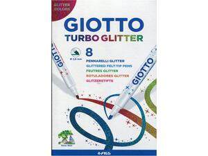 Μαρκαδόροι ζωγραφικής GIOTTO TURBO GLITTER (πακέτο 8 τεμαχίων)