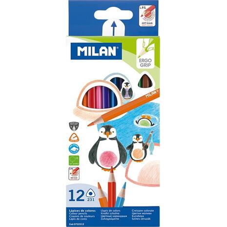 Ξυλομπογιές Milan (Συσκευασία 12 τεμάχιων)