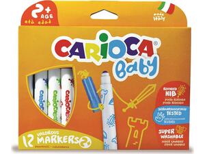 Μαρκαδόροι ζωγραφικής CARIOCA Baby Valorous Marker (12 τεμάχια)