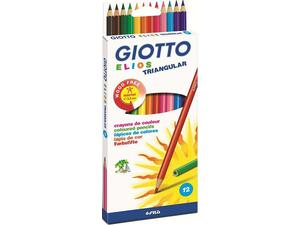 Ξυλομπογιές GIOTTO Elios Triangular (12 τεμάχια)