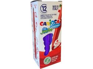 Μαρκαδόροι ζωγραφικής CARIOCA JUMBO Violet (12 τεμάχια)
