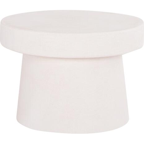ΤΡΑΠΕΖΙ ΣΑΛΟΝΙΟΥ ΣΤΡΟΓΓΥΛΟ ΣΕΙΡΑ SANTORINI HM18051 MDF ΣΕ ΥΠΟΛΕΥΚΟ ΧΡΩΜΑ Φ60x42,5Υεκ.