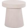 ΤΡΑΠΕΖΙ ΣΑΛΟΝΙΟΥ ΣΤΡΟΓΓΥΛΟ ΣΕΙΡΑ SANTORINI HM18052 MDF ΣΕ ΥΠΟΛΕΥΚΟ ΧΡΩΜΑ Φ48x49Υεκ.