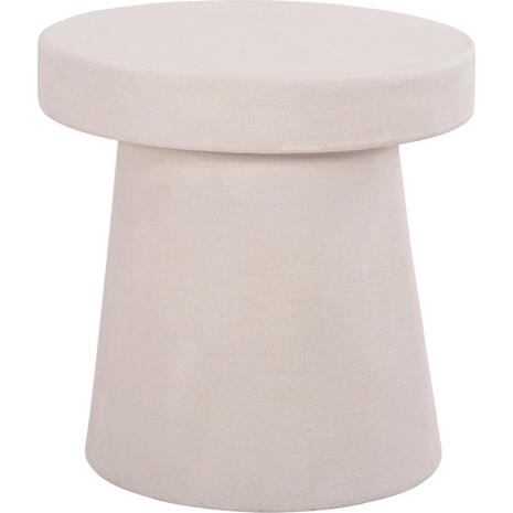 ΤΡΑΠΕΖΙ ΣΑΛΟΝΙΟΥ ΣΤΡΟΓΓΥΛΟ ΣΕΙΡΑ SANTORINI HM18052 MDF ΣΕ ΥΠΟΛΕΥΚΟ ΧΡΩΜΑ Φ48x49Υεκ.