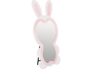ΠΑΙΔΙΚΟΣ ΚΑΘΡΕΦΤΗΣ ΔΑΠΕΔΟΥ BUNNY HM4489.01 MDF ΡΟΖ & ΛΕΥΚΟ-ΜΑΥΡΟ STAND 80x162Υεκ.