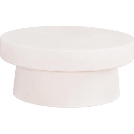 ΤΡΑΠΕΖΙ ΣΑΛΟΝΙΟΥ ΣΤΡΟΓΓΥΛΟ ΣΕΙΡΑ SANTORINI HM18050 MDF ΣΕ ΥΠΟΛΕΥΚΟ ΧΡΩΜΑ Φ80x35Υεκ.